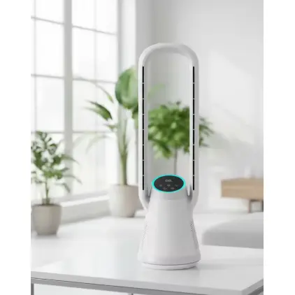Gospodinjski ventilator brez lopatic, tih ventilator za čistilec zraka z daljinskim upravljalnikom
